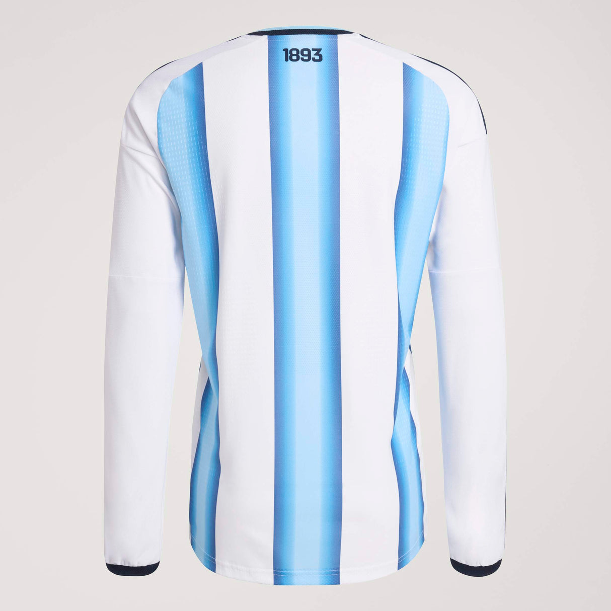 adidas Argentina Home Authentic Long Sleeve Men's Soccer Jersey 26 - White/Blue