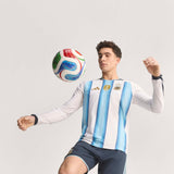 adidas Argentina Home Authentic Long Sleeve Men's Soccer Jersey 26 - White/Blue