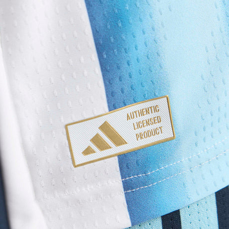 adidas Argentina Home Authentic Long Sleeve Men's Soccer Jersey 26 - White/Blue