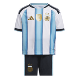 adidas Argentina Home Youth Soccer Mini Kit Set 26 - White/Blue