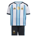 adidas Argentina Home Youth Soccer Mini Kit Set 26 - White/Blue