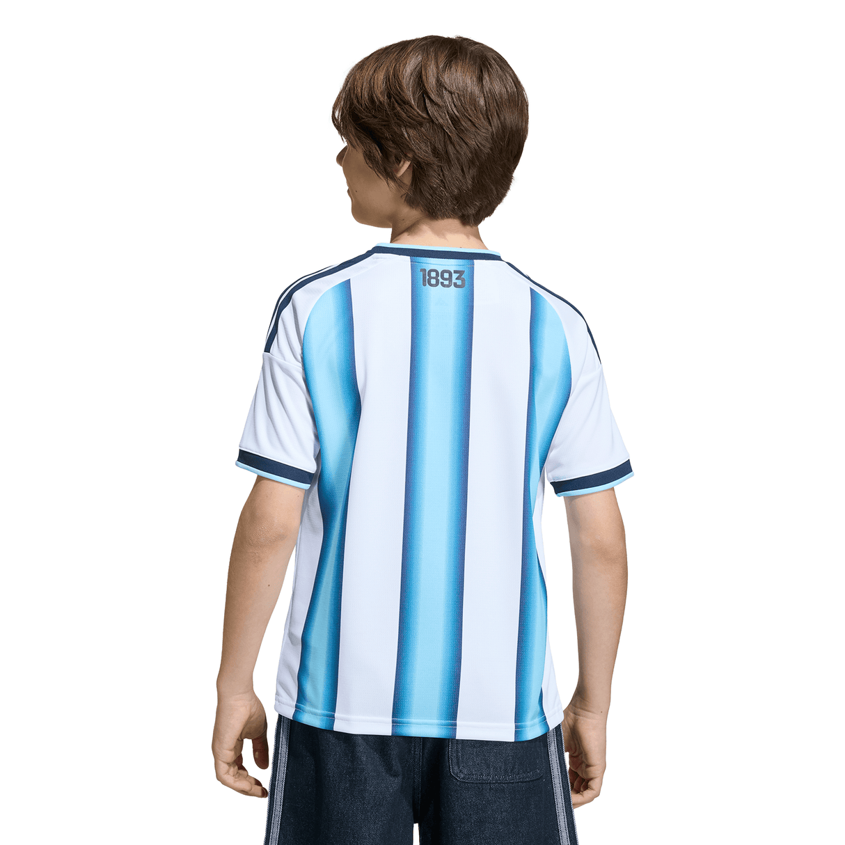 adidas Argentina Home Messi Youth Soccer Jersey 26 - White/Blue