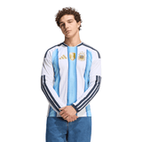 adidas Argentina Home Long Sleeve Men's Soccer Jersey 26 - White/Blue