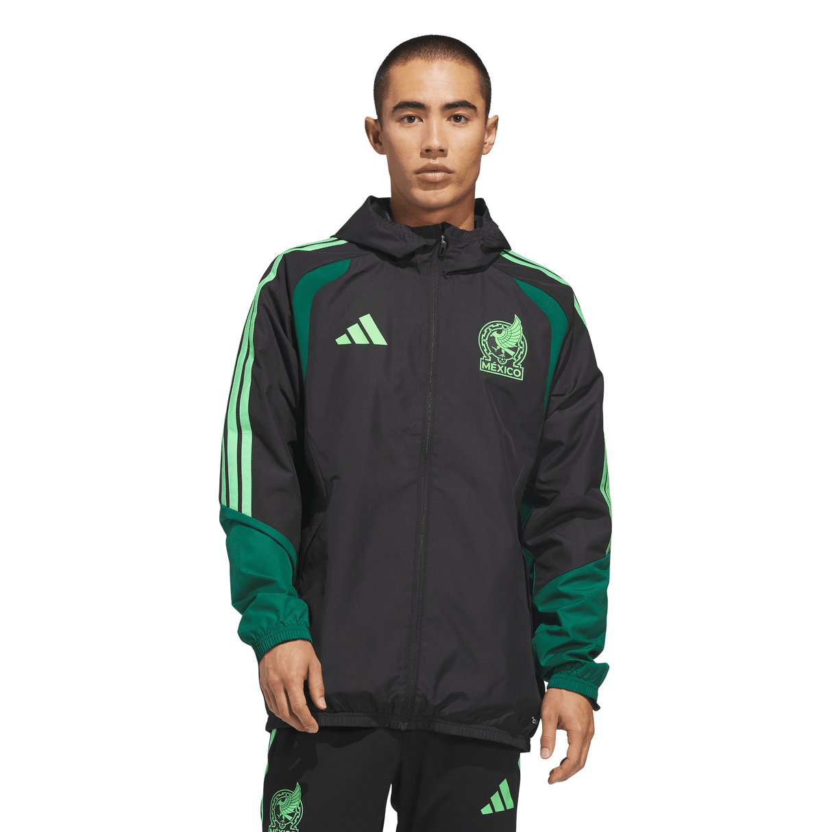 adidas Mexico 26 Tiro All Weather Men's Soccer Jacket - Black