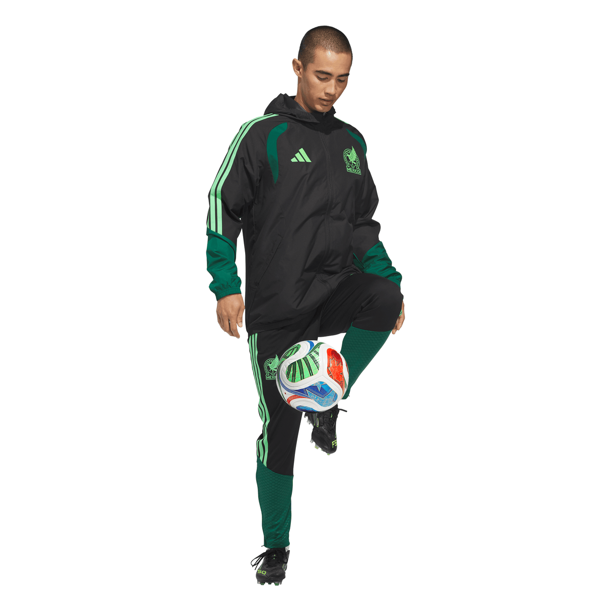 adidas Mexico 26 Tiro All Weather Men's Soccer Jacket - Black