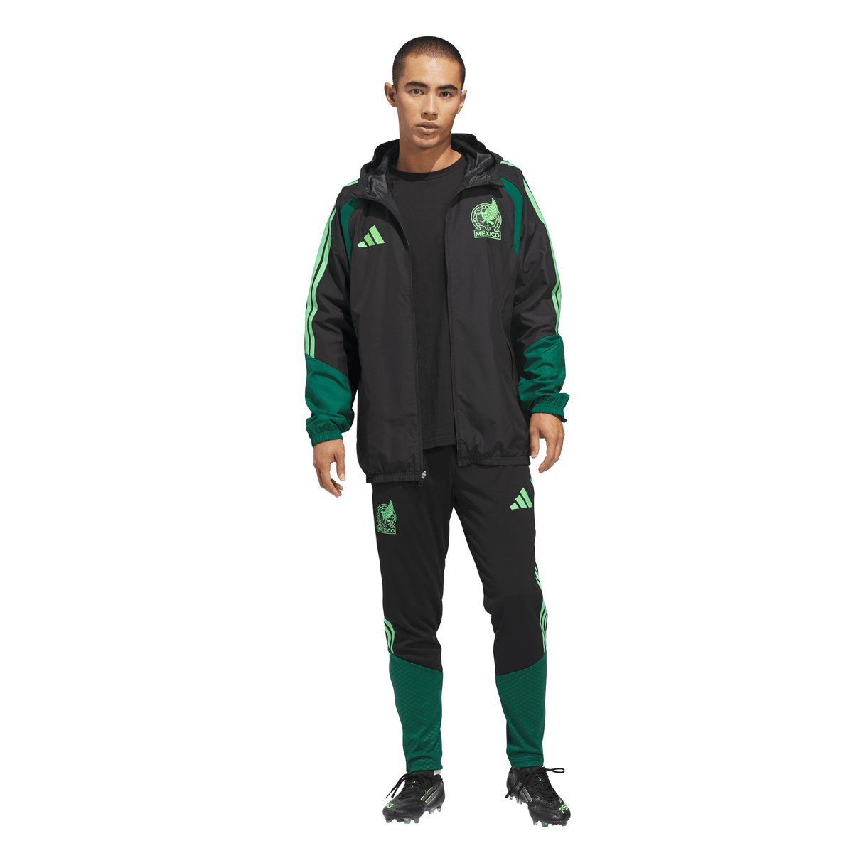 adidas Mexico 26 Tiro All Weather Men's Soccer Jacket - Black