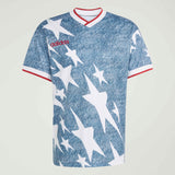 adidas Denim Graphic Soccer Jersey - White/Blue