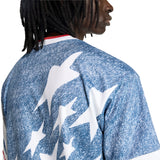adidas Denim Graphic Soccer Jersey - White/Blue