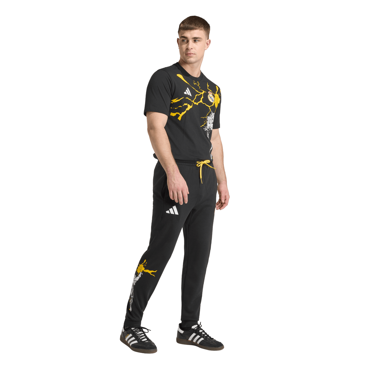 adidas Real Madrid Avengers Men's Soccer Tracksuit Bottoms - Black