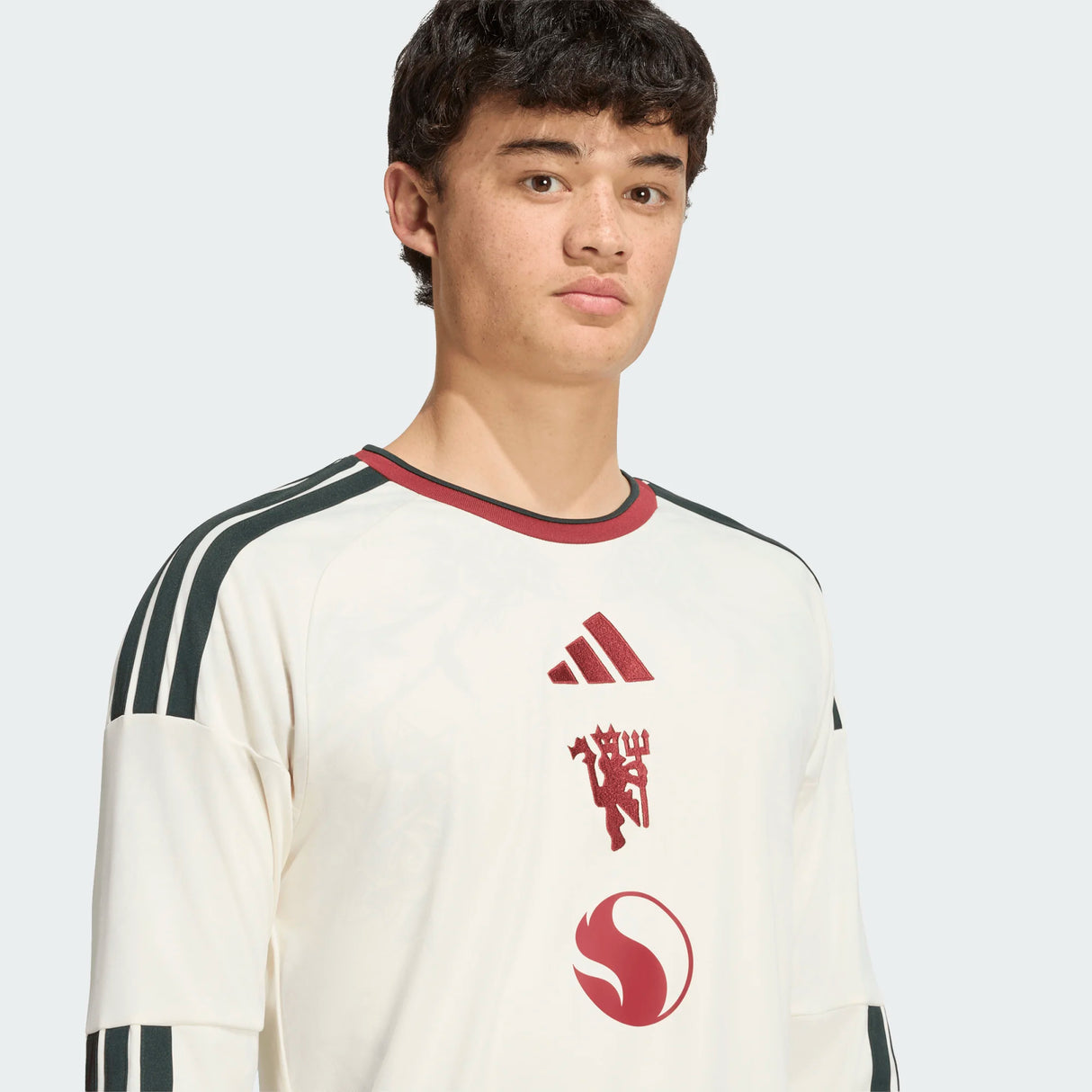 adidas Manchester United Third Long Sleeve Men's Soccer Jersey 26/27 - Ivory
