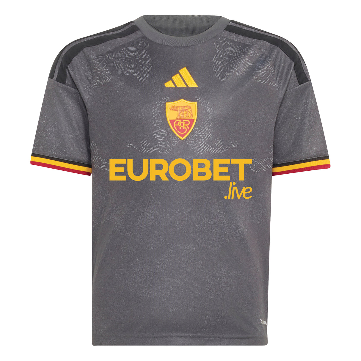 adidas AS Roma Third Youth Soccer Jersey 26/27 - Grey