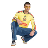 adidas Club America Home Long Sleeve Men's Soccer Jersey 26/27 - Yellow