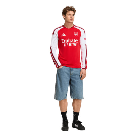 adidas Arsenal FC Home Long Sleeve Men's Soccer Jersey 26/27 - Red/White