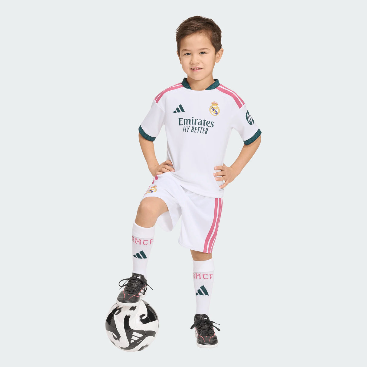 adidas Conjunto de Miniequipación de Fútbol Real Madrid Local 26/27 para Niños Pequeños - Blanco