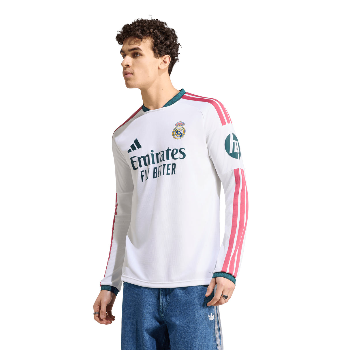 adidas Real Madrid Home Long Sleeve Men's Soccer Jersey 26/27 - White