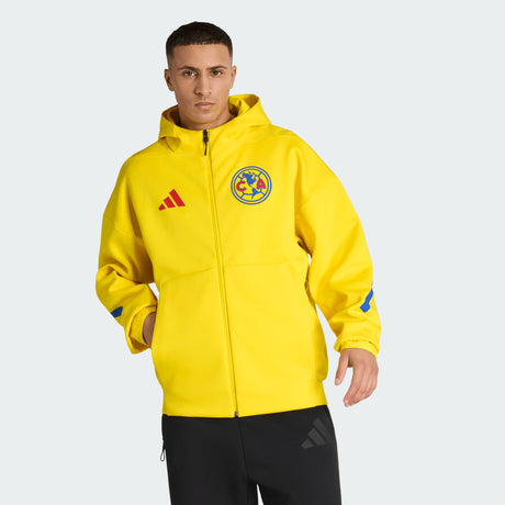 adidas Club America Z.N.E. Anthem Soccer Jacket - Yellow