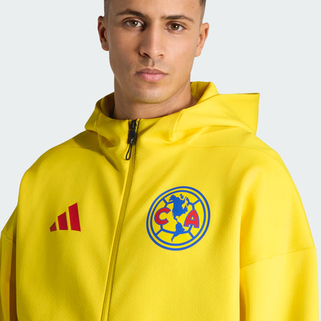 adidas Club America Z.N.E. Anthem Soccer Jacket - Yellow