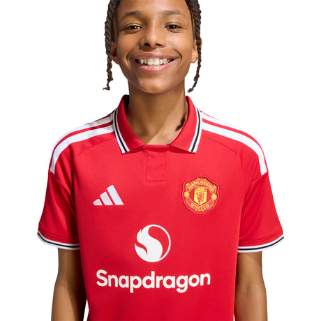 adidas Manchester United Home Youth Soccer Jersey 26/27 - Red