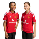 adidas Manchester United Home Youth Soccer Jersey 26/27 - Red