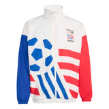 Chaqueta de chándal de fútbol tejida con gráfico adidas para hombre - Blanco