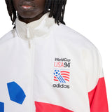 Chaqueta de chándal de fútbol tejida con gráfico adidas para hombre - Blanco