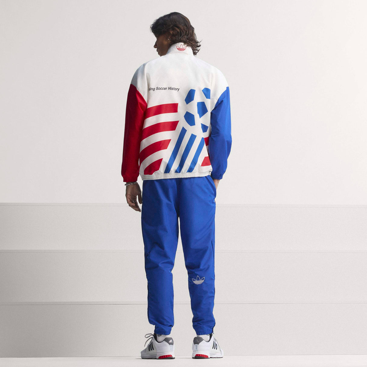 Chaqueta de chándal de fútbol tejida con gráfico adidas para hombre - Blanco