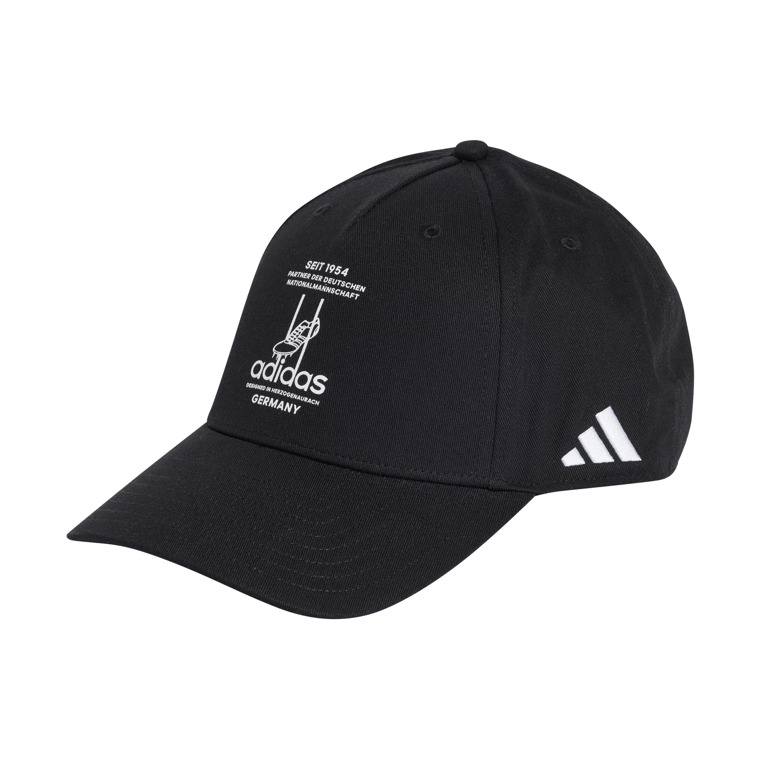 adidas Germany Baseball Soccer Cap -  Black/White