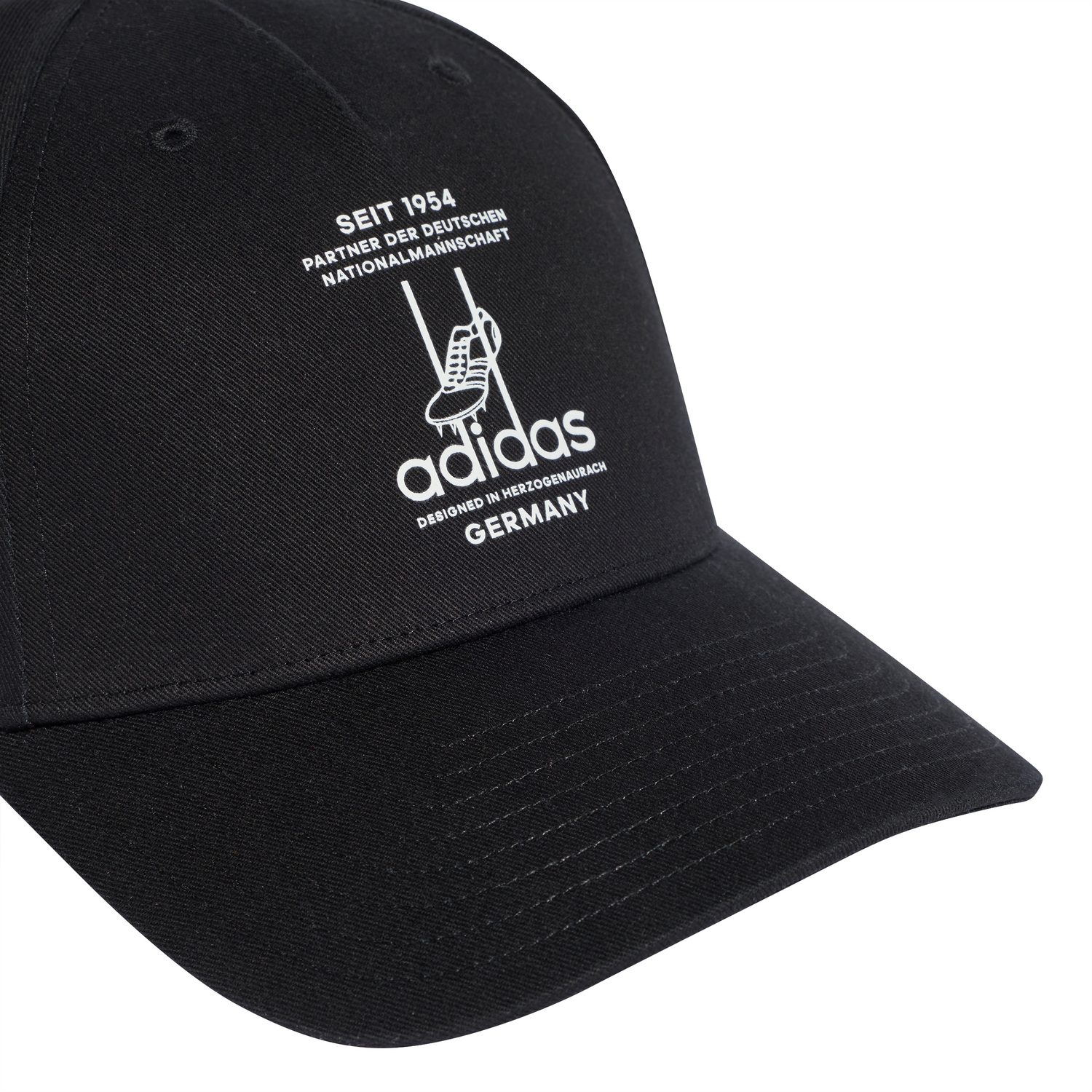 adidas Germany Baseball Soccer Cap -  Black/White