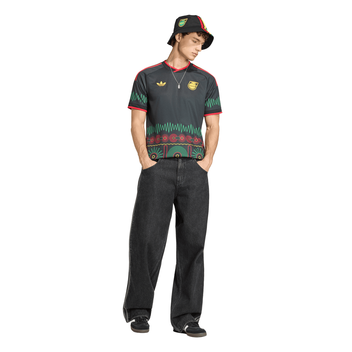 adidas Jamaica Away Men's Soccer Jersey 2026 - Black