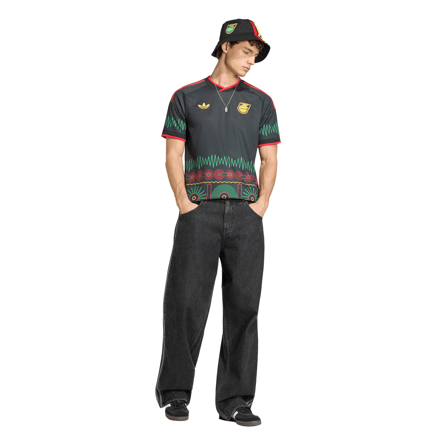 adidas Jamaica Away Men's Soccer Jersey 2026 - Black