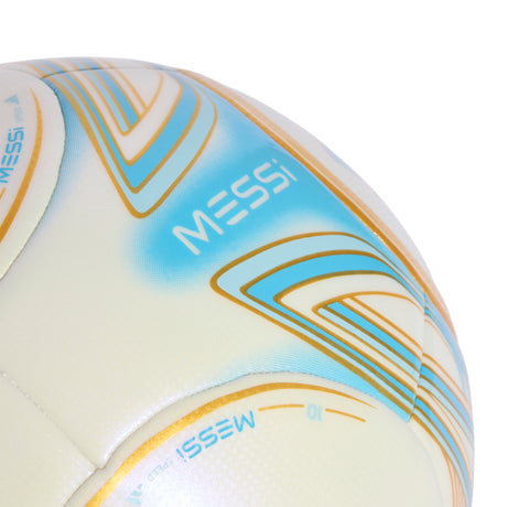 Balón de fútbol adidas Messi Club - Marfil/Azul/Dorado