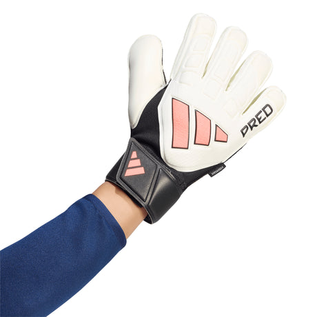 adidas Predator Match Fingersave Goalkeeper Soccer Glove - White/Back