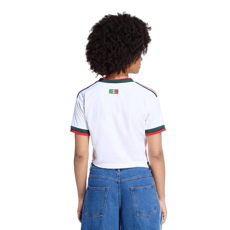adidas Mexico Away Cropped Women's Soccer Jersey 2026 - White