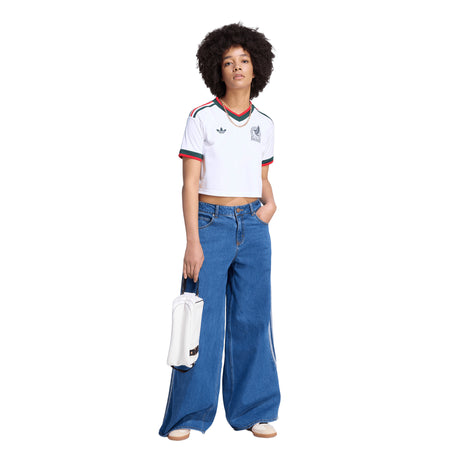 adidas Mexico Away Cropped Women's Soccer Jersey 2026 - White