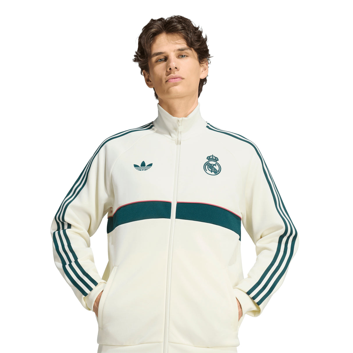 Chaqueta de chándal de fútbol Adidas Real Madrid Originals para hombre - Ivory