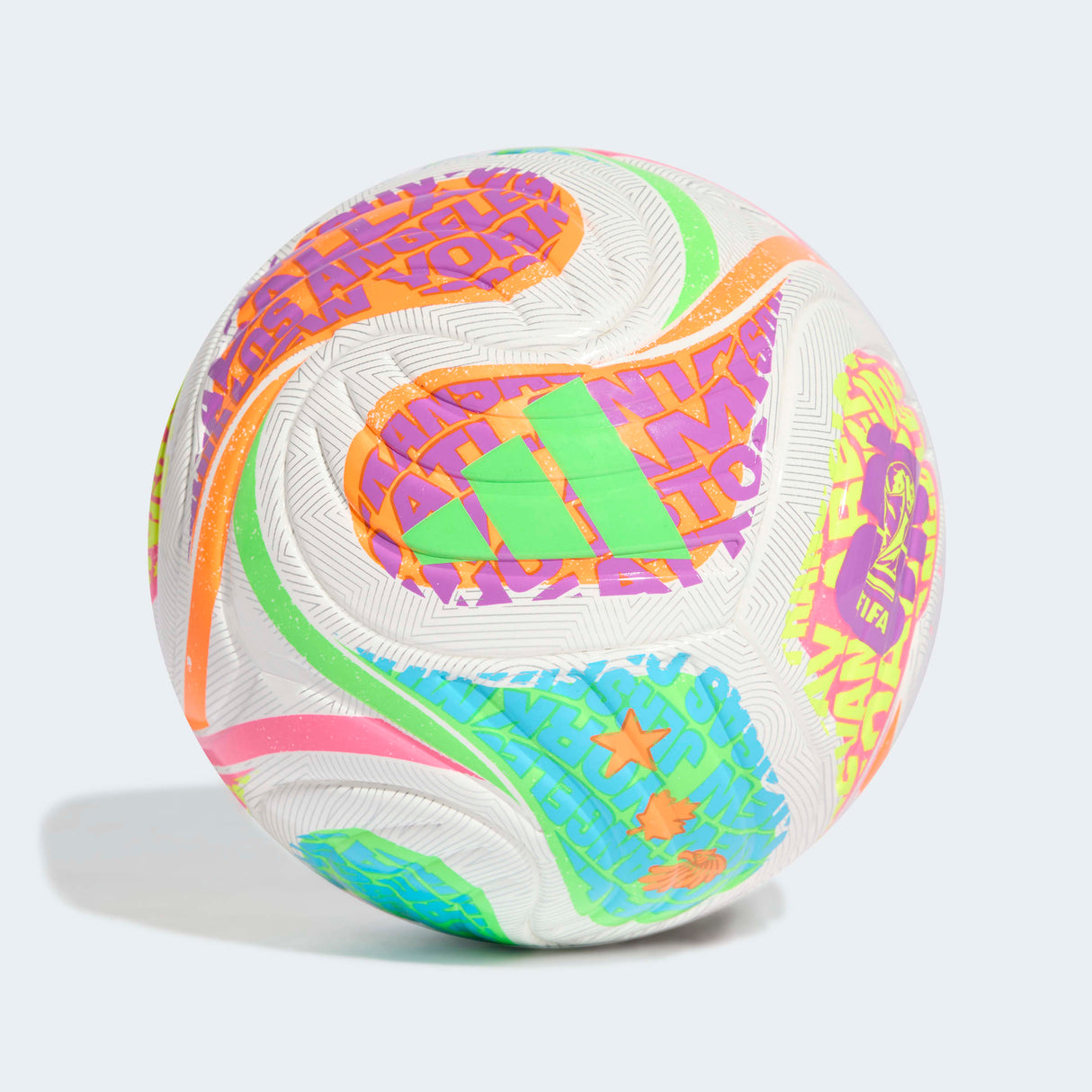 adidas World Cup City Mini Soccer Ball - White/Yellow