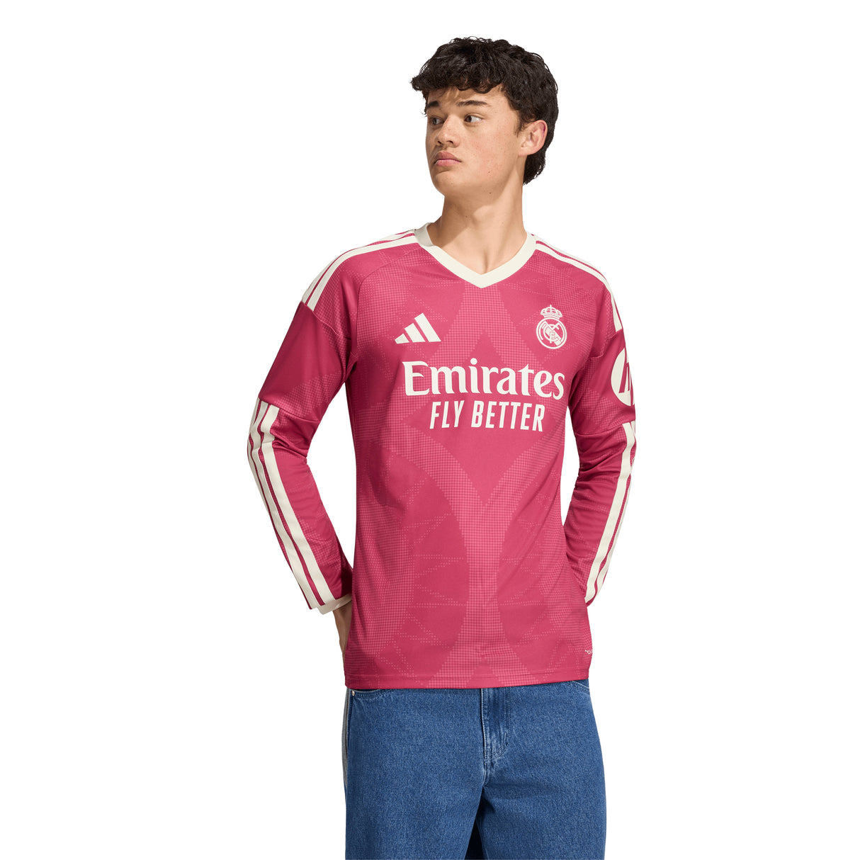 adidas Real Madrid Third Long Sleeve Men's Soccer Jersey 26/27 - Pink