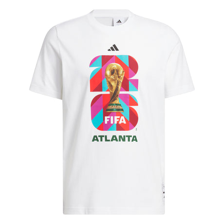 Camiseta de fútbol para hombre adidas FIFA World Cup 26 Host City Atlanta Graphic - Blanco
