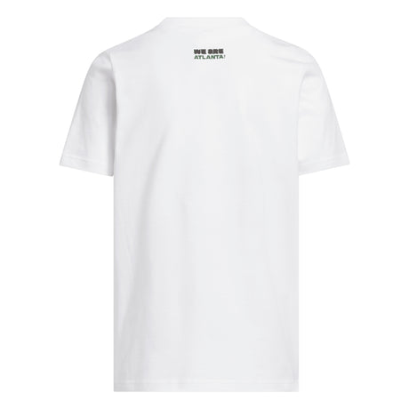 Camiseta de fútbol juvenil adidas Copa Mundial de la FIFA 26 con gráfico de la ciudad anfitriona Atlanta - Blanca