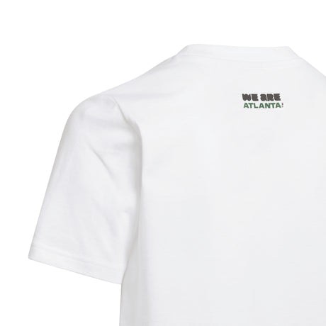 Camiseta de fútbol juvenil adidas Copa Mundial de la FIFA 26 con gráfico de la ciudad anfitriona Atlanta - Blanca