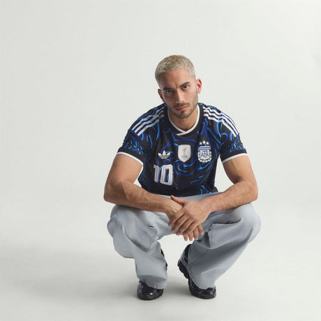 adidas Argentina Away Authentic Messi Men's Soccer Jersey 2026 - Black/Blue