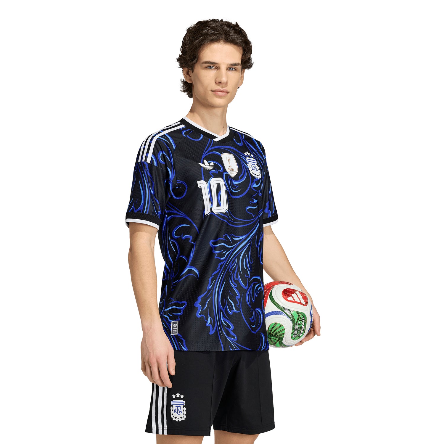 adidas Argentina Away Authentic Messi Men's Soccer Jersey 2026 - Black/Blue