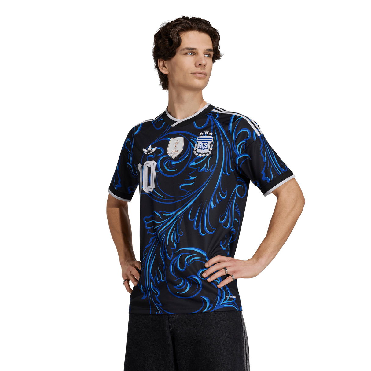 adidas Argentina Away Messi Men's Soccer Jersey 2026 - Black/Blue