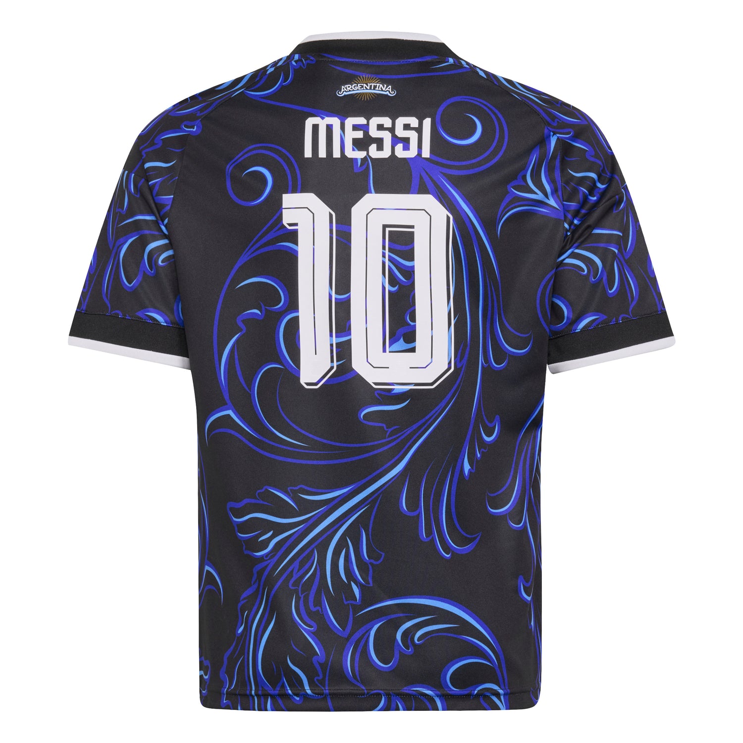 adidas Argentina Away Messi Youth Soccer Jersey 2026 - Black/Blue