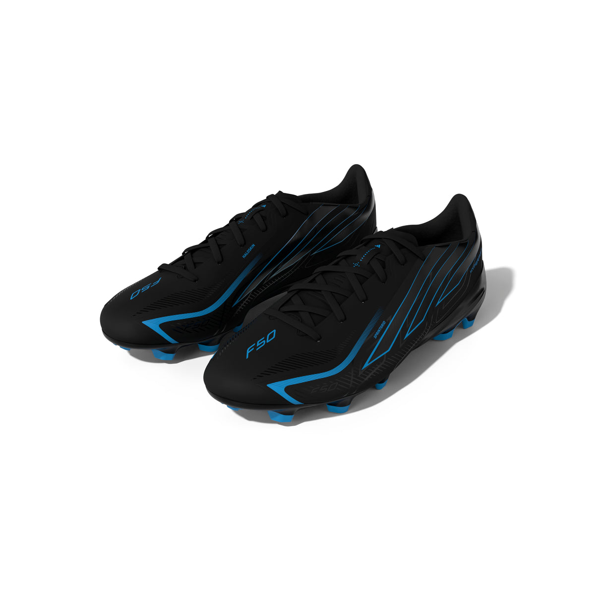 adidas F50 Hyperfast League Firm Ground Men's Soccer Cleats - Black/Black/Blue