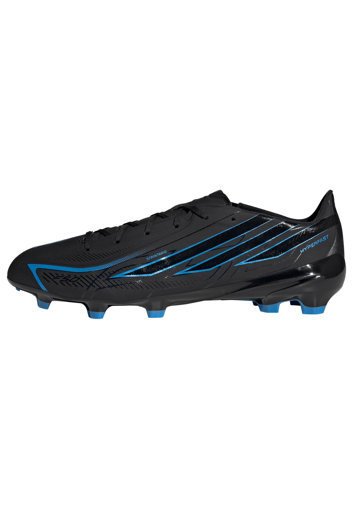 adidas F50 Hyperfast League Firm Ground Men's Soccer Cleats - Black/Black/Blue