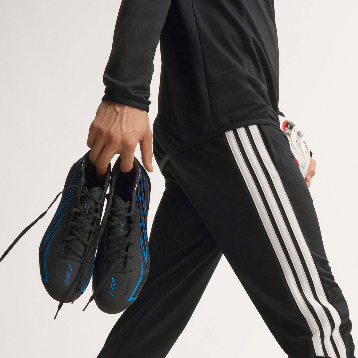 adidas F50 Hyperfast League Firm Ground Men's Soccer Cleats - Black/Black/Blue