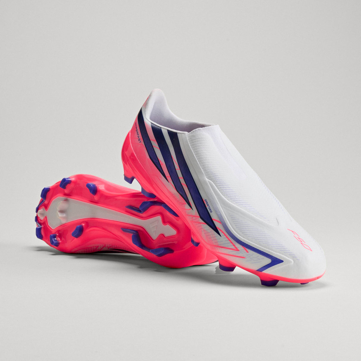 adidas F50 Hyperfast League Laceless FG Firm Ground Men's Soccer Cleats - White