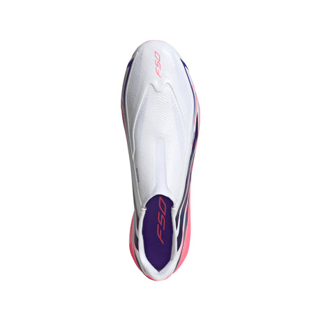 adidas F50 Hyperfast League Laceless FG Firm Ground Men's Soccer Cleats - White