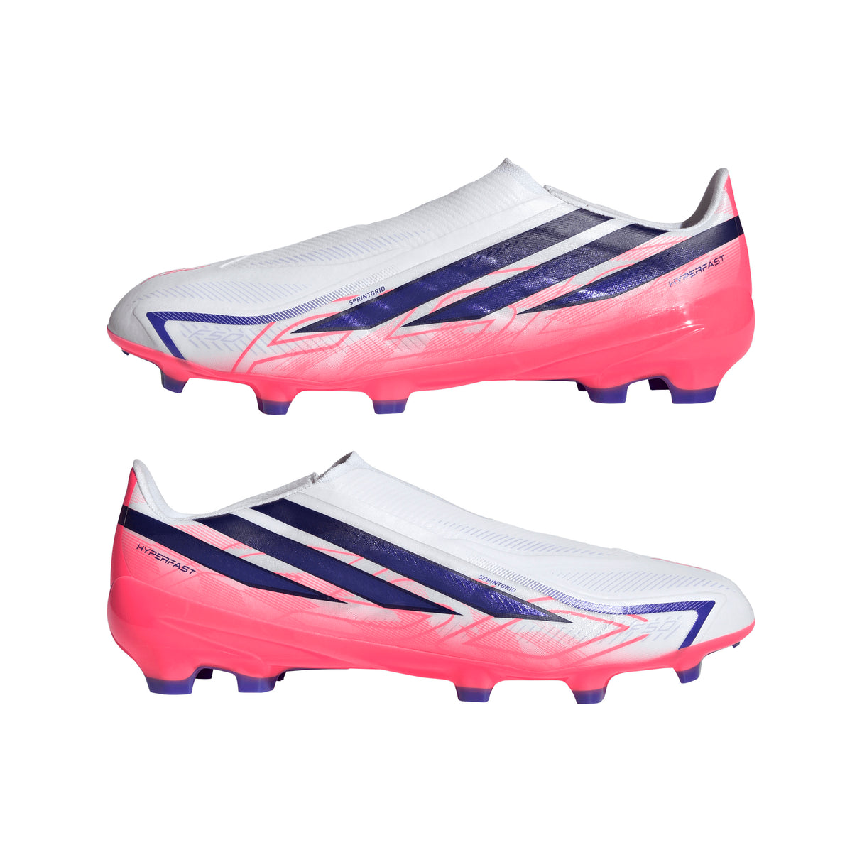 adidas F50 Hyperfast League Laceless FG Firm Ground Men's Soccer Cleats - White